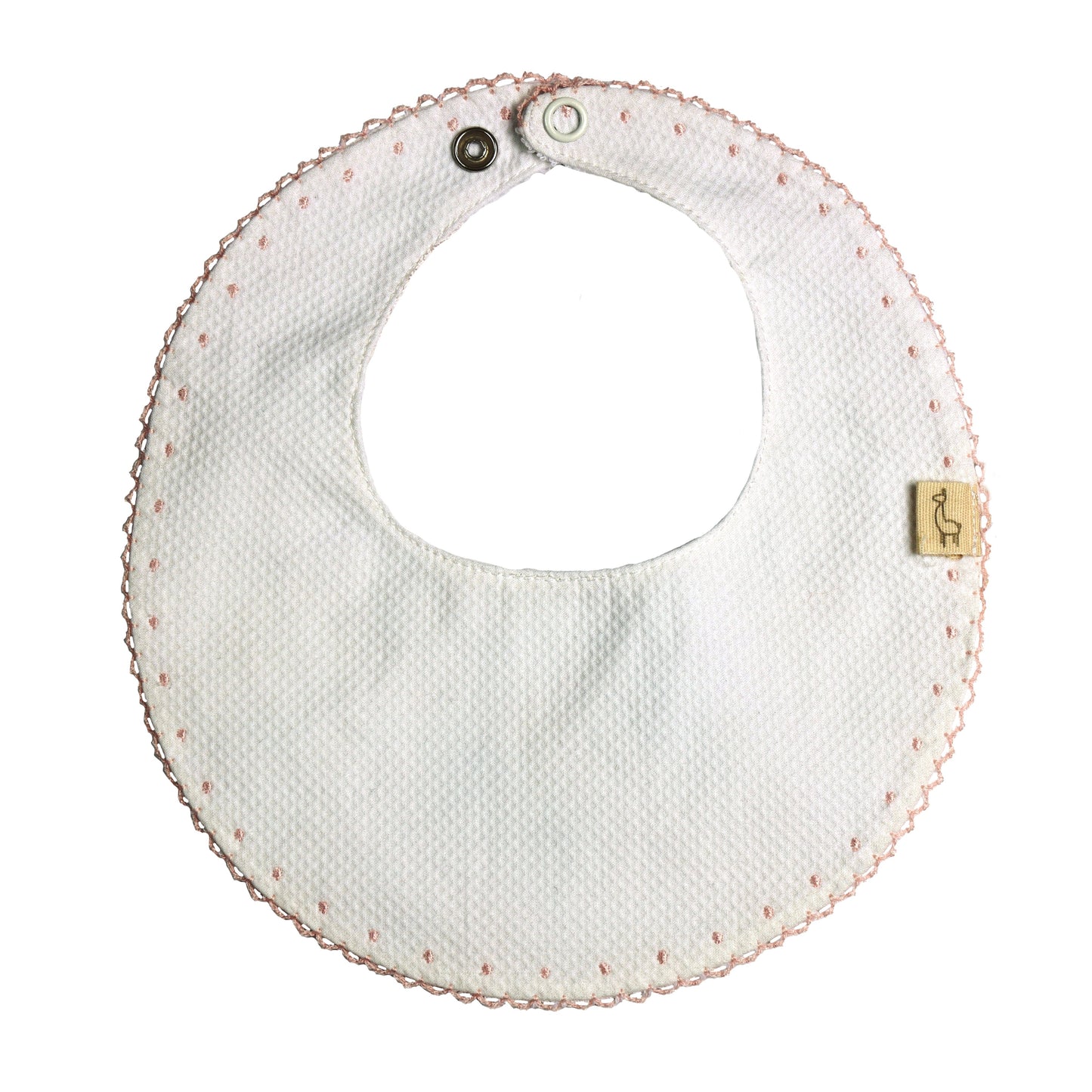 Baby Gi Pale Pink Spot bib