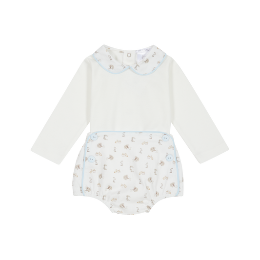 Deolinda 'ZOO' Woodland Animal Bloomers & White Top