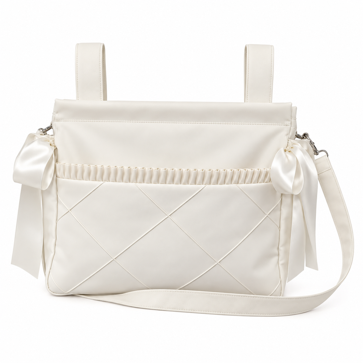 *MADE TO ORDER* Diamond Stitch Clip on Ride Pram Bag