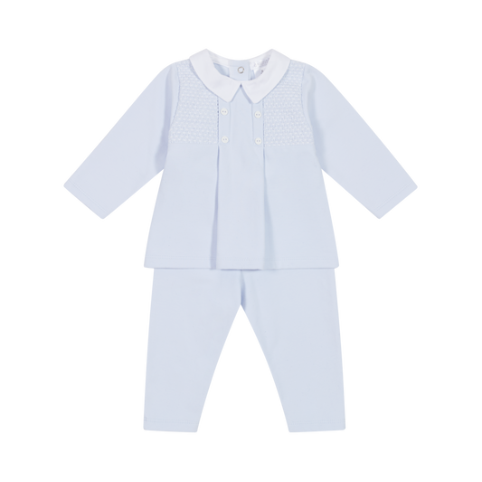 Deolinda 'LUKE' Baby Blue Button Detail Tracksuit