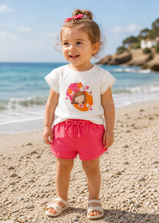 Mayoral Girls Clover Shorts Set | 2-Piece Shorts Set (6 Months–4 Years)