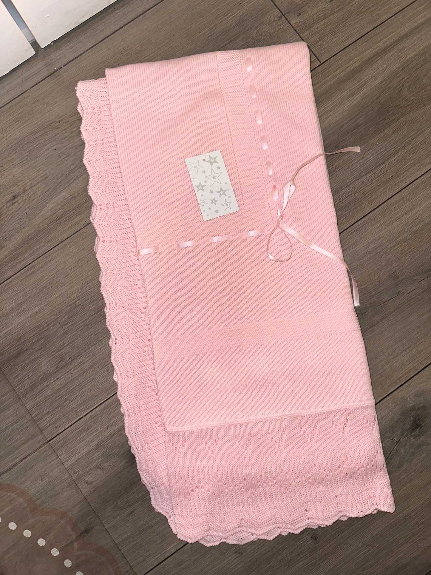 Pink Lace Ribbon Blanket