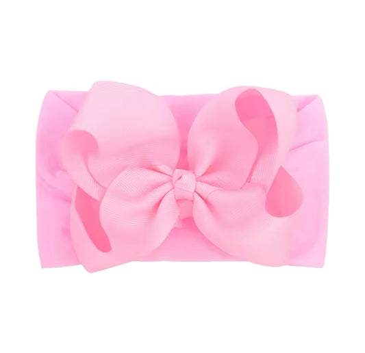 Little Stars ‘Baby Pink’ Large Bow Baby Headband