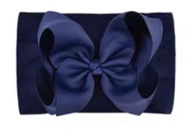 Little Stars ‘Navy’ Large Bow Baby Headband