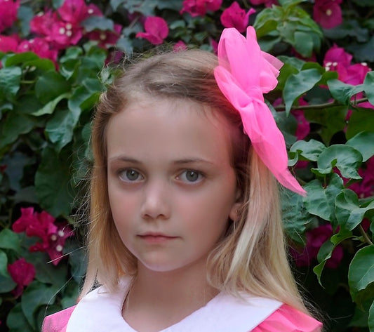 Babiné Neon Girls Hair Bow Clip | Spanish Hair Accessory