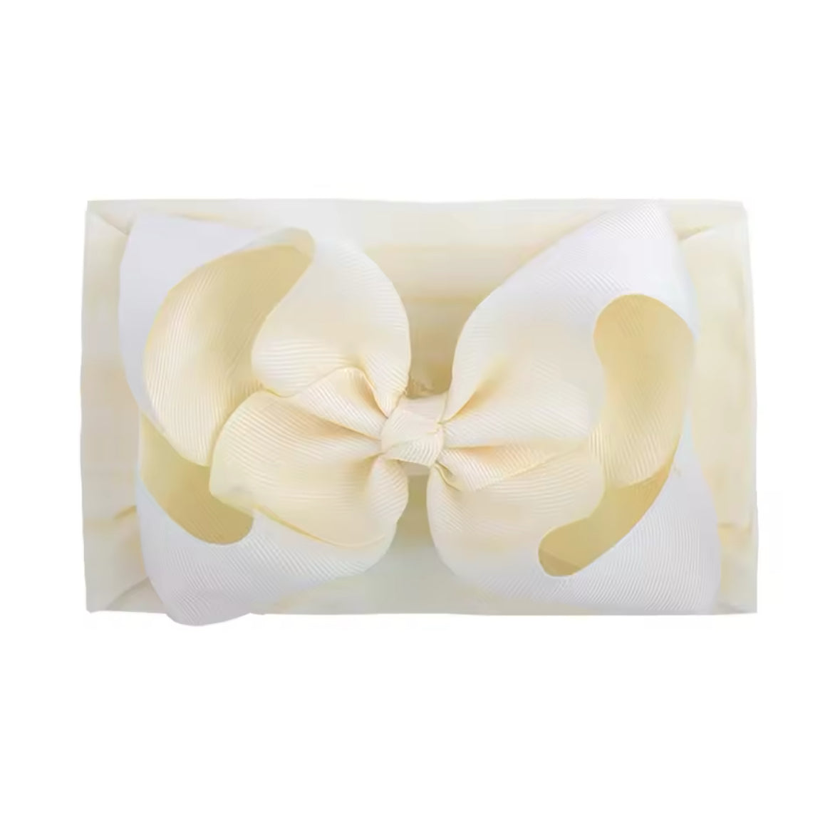 Little Stars ‘Cream’ Large Bow Baby Headband