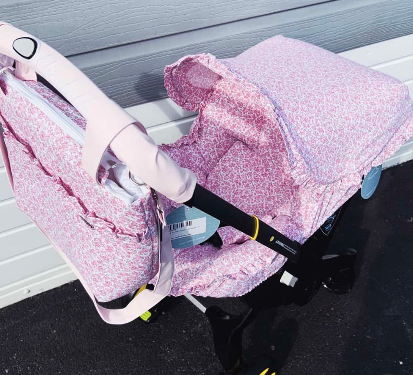 *MADE TO ORDER* Floral Fabric Doona Liner & Hood