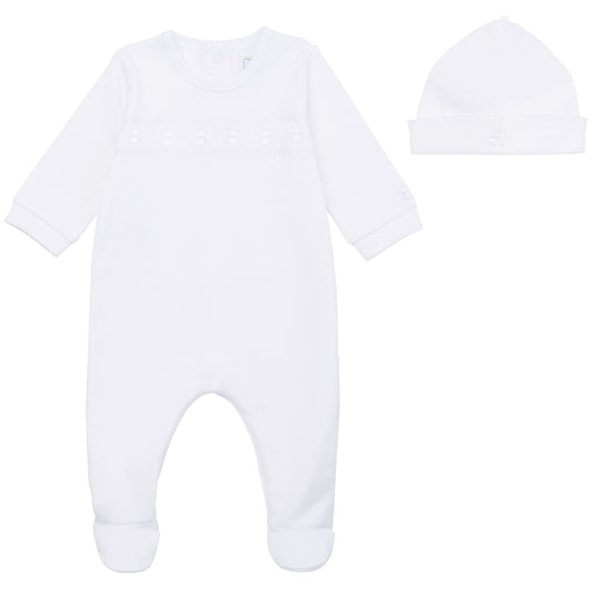 Emile et Rose Unisex Heath Babygrow & Hat Set