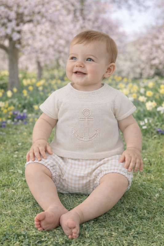 Pex Toby Natural Pants Suit | Newborn-18-24M