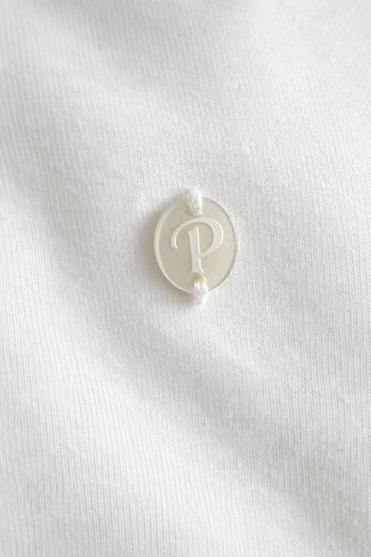 Patachou Emblem Plain White Cotton Babygrow | White Cotton Babygrow With Collar (1-6 Months)