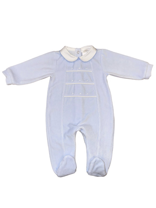 Deolinda 'TAKE ME HOME' Baby Blue Babygrow