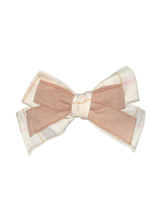 AW24 Babine Girls Cream Check Hair Clip