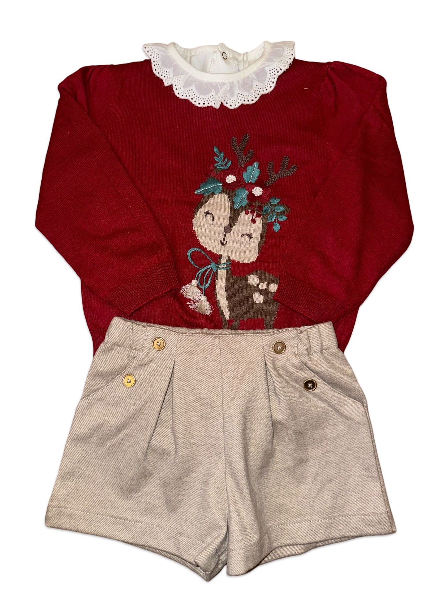 Mayoral Baby Reindeer Shorts Set