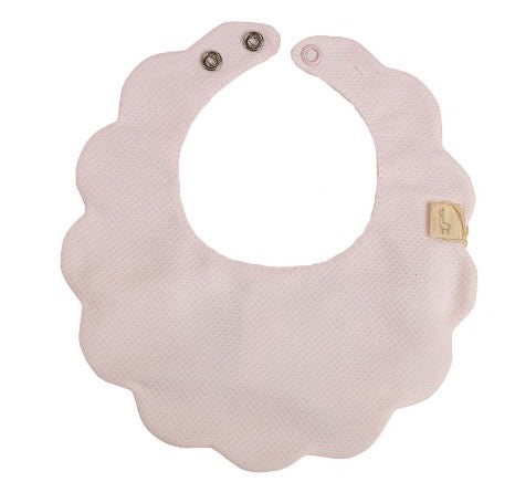 Baby Gi Pale Pink Scallop Bib