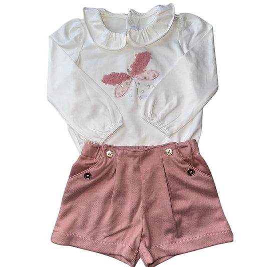 Mayoral Baby Butterfly Shorts Set