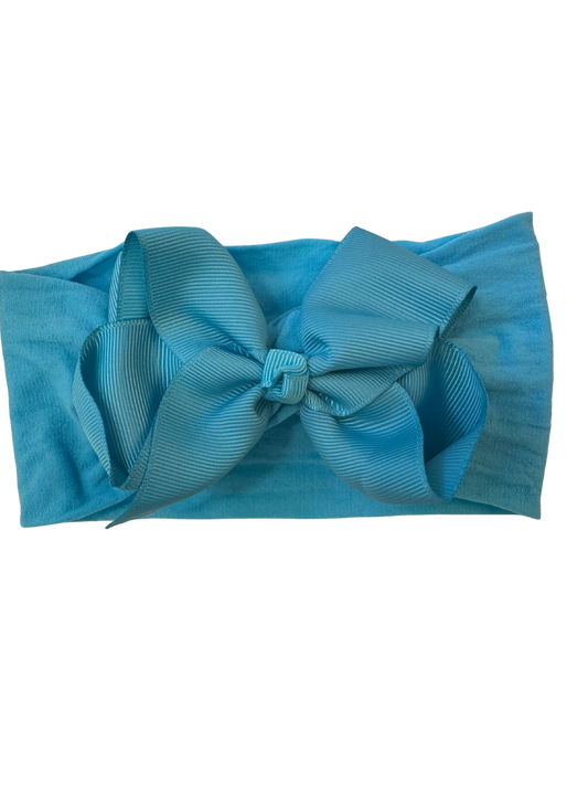 Little Stars ‘Turquoise’ Large Bow Baby Headband