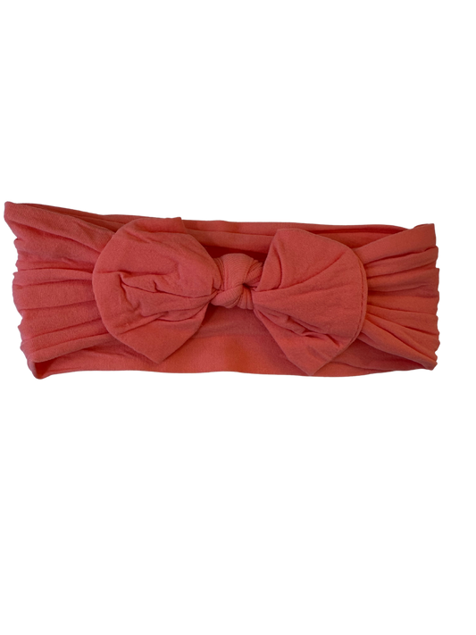Little Stars ‘Coral’ Small Bow Baby Headband