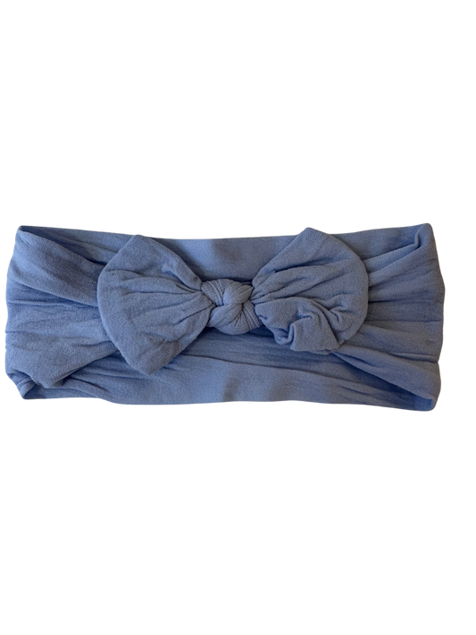 Little Stars ‘Baby Blue’ Small Bow Baby Headband