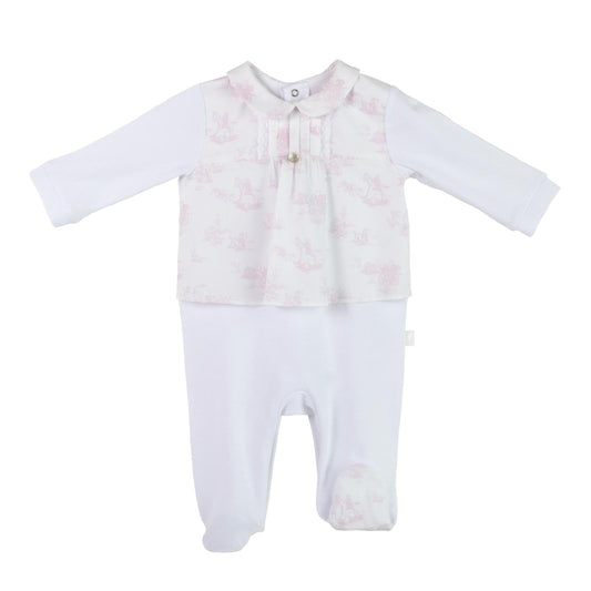 SS25 Pureté du Bébé Pink Toile Du Jouy Cotton Layette Set