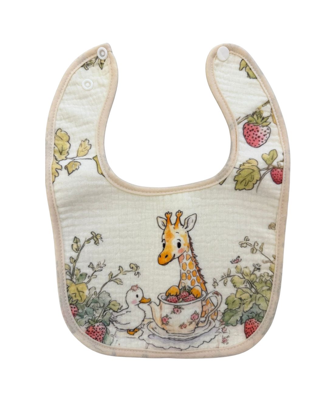 Little Stars ‘Strawberry Tea' Bib