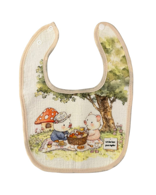 (Little Stars ‘Piggy Picnic' Bib