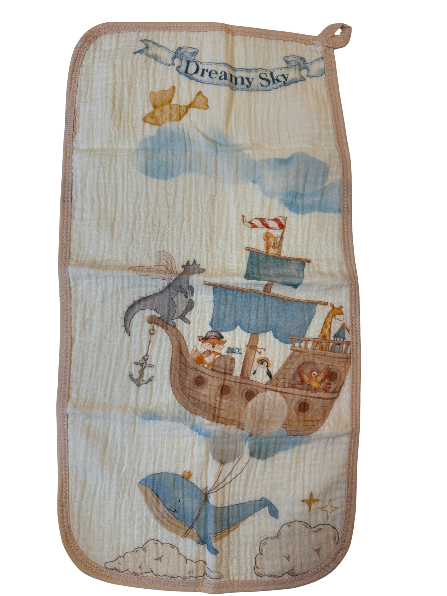 Little Stars ‘Dreamy Sky' Muslin Burp Cloth
