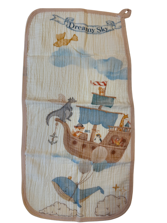 Little Stars ‘Dreamy Sky' Muslin Burp Cloth