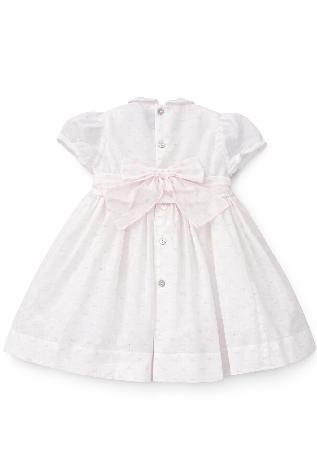 Naxos Girls Pink Smocked Dress | Summer Smocked Dress (12M-6 Years)
