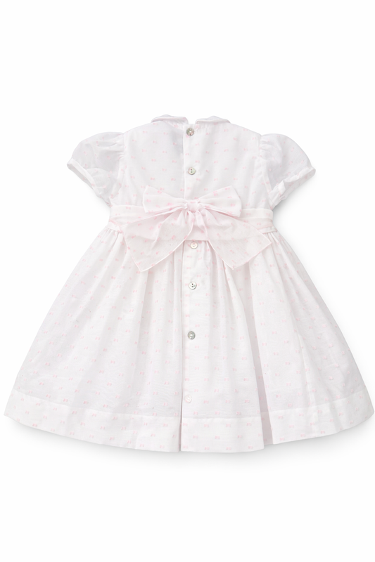 Naxos Girls Pink Smocked Dress | Summer Smocked Dress (12M-6 Years)