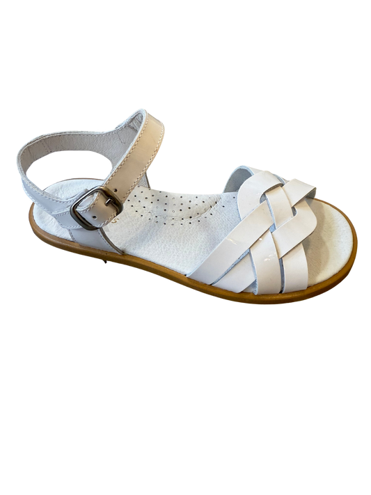 Pretty Originals Girls White Patent Sandals