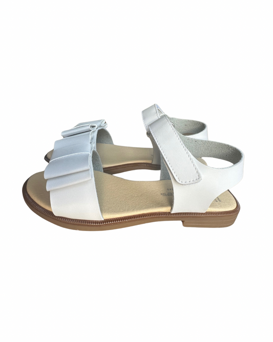 SS25 Andanines White Leather Bow Sandals