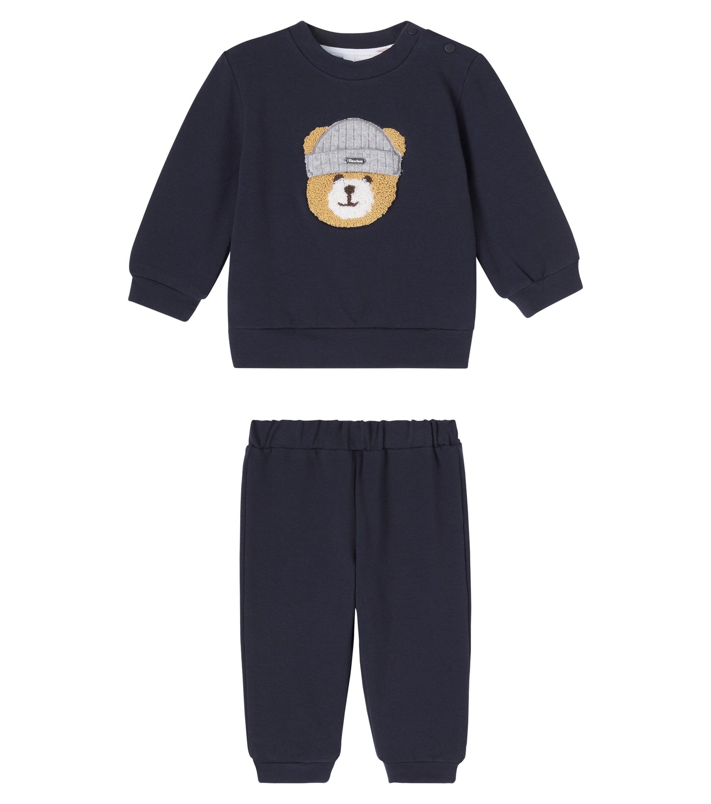Patachou Boys Navy Bear Tracksuit Set  | Winter Bear With a Beanie Set (6 Months-2 Years)