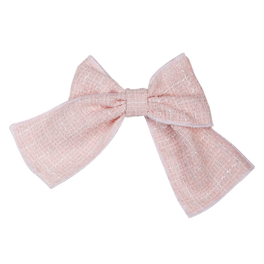 AW24 Naxos Girls Peach Tweed Hair Clip