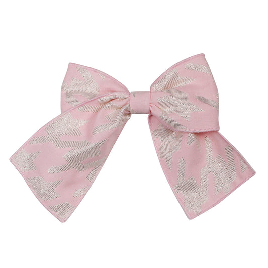 AW24 Naxos Girls Pink/Gold Houndstooth Hair Clip