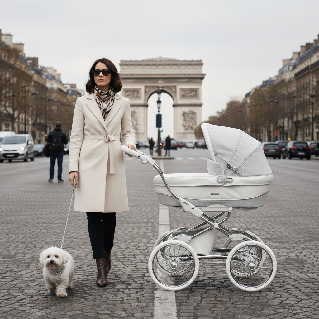 PRIVE Stylo Class Combination & Raincover - White Sparkle - NEW 2026