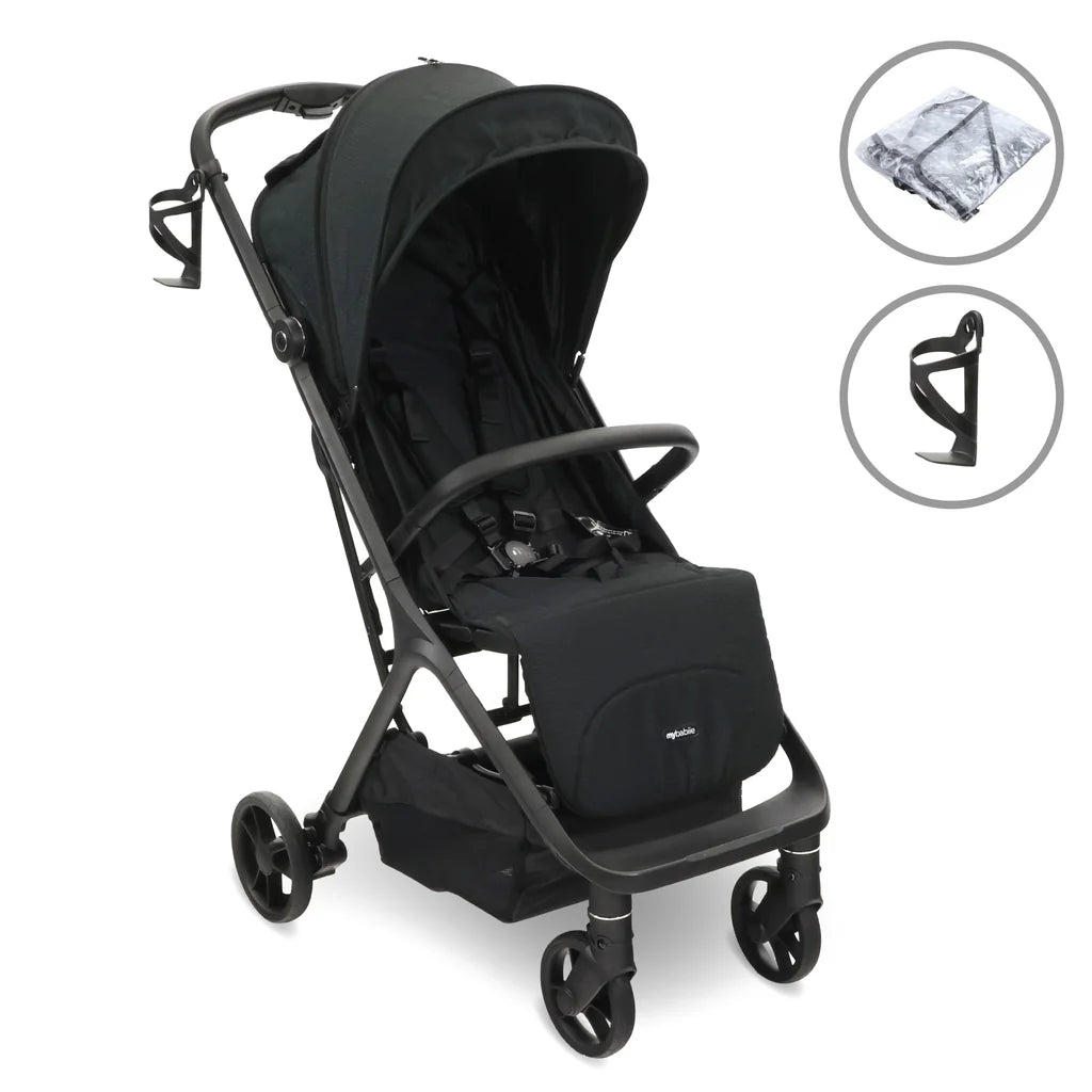 MBX7 PLUS Auto Fold Stroller - Black