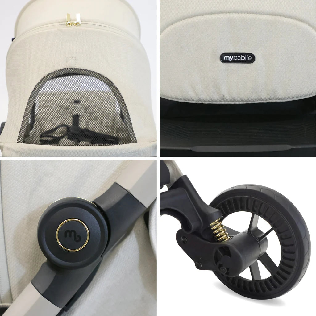 MBX7 PLUS Auto Fold Stroller - Ivory