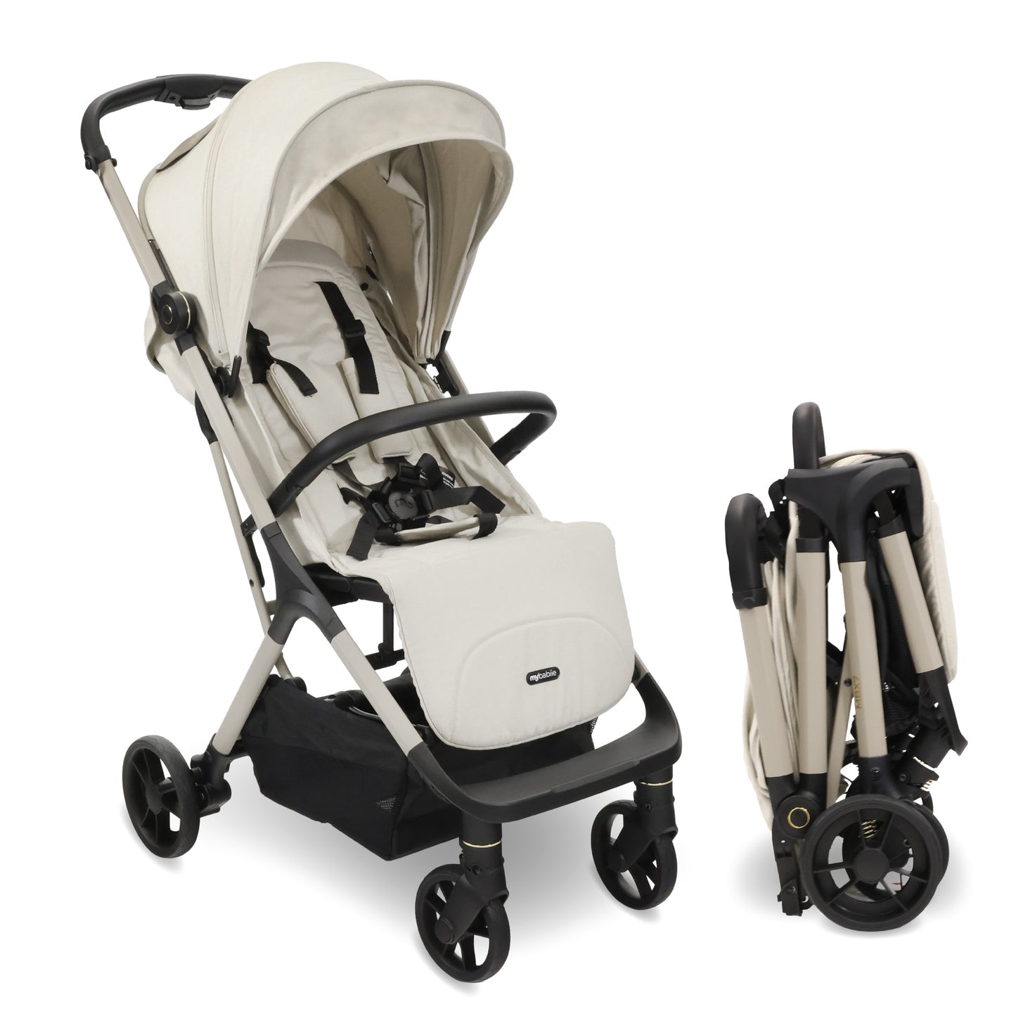 MBX7 PLUS Auto Fold Stroller - Ivory