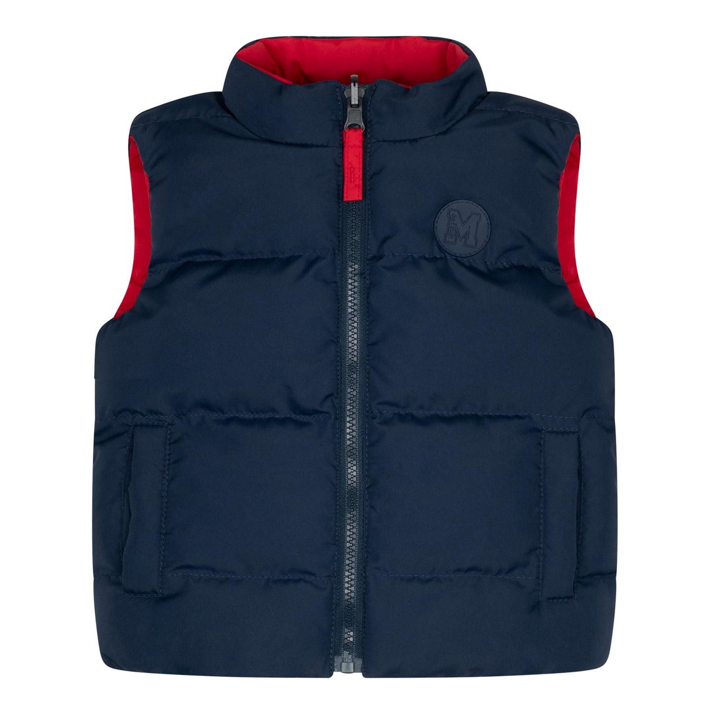 Mitch & Son 'BARKER' Dark Navy and Red Reversible Winter Gilet