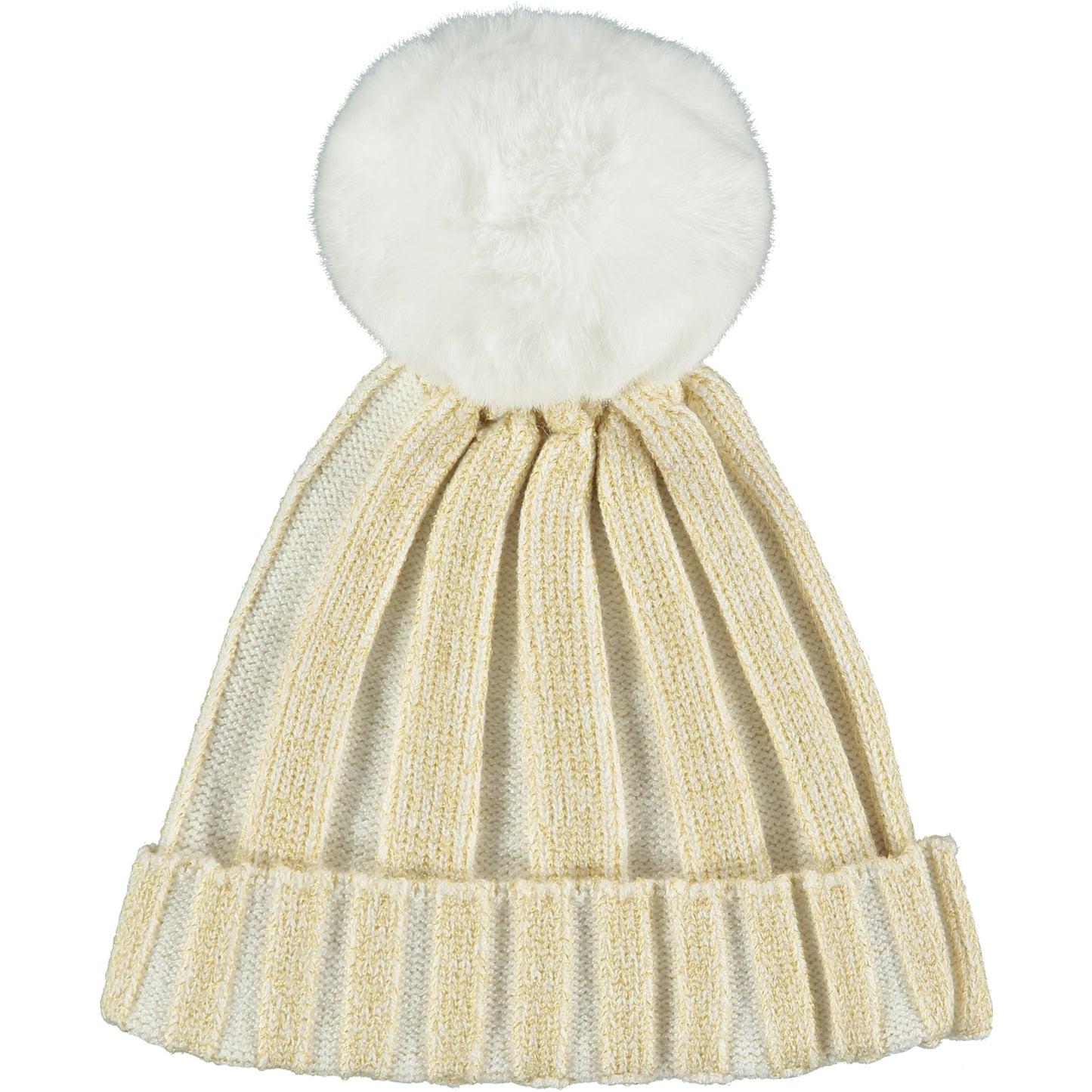 Girls Gold Wooly Hat