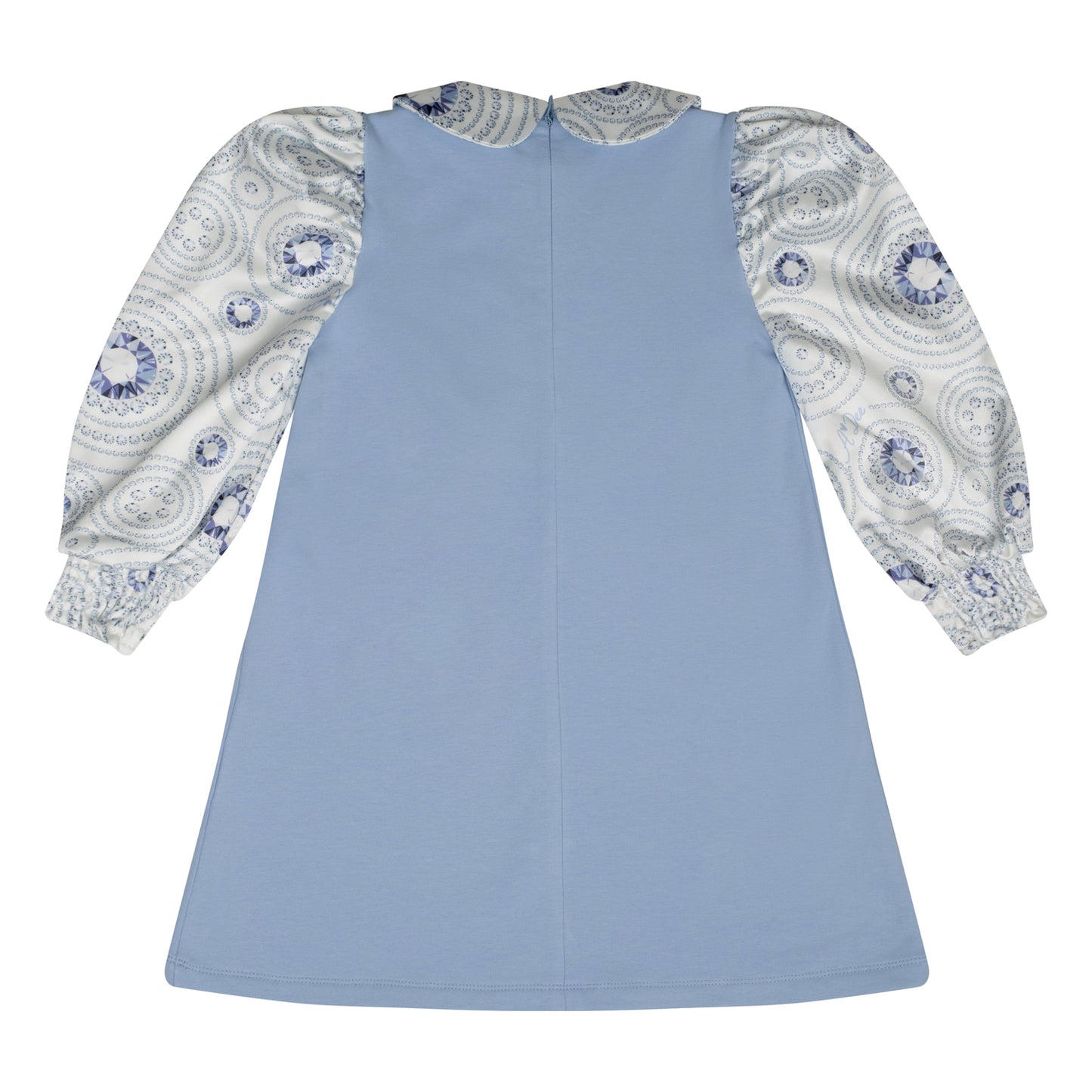 Adee 'PRYA' Adee On Ice Iced Blue Satin Printed Dress