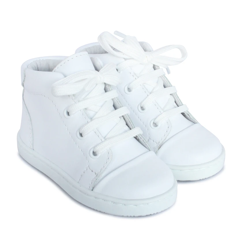 Borbeleta-Danilo White Leather Lace Boot