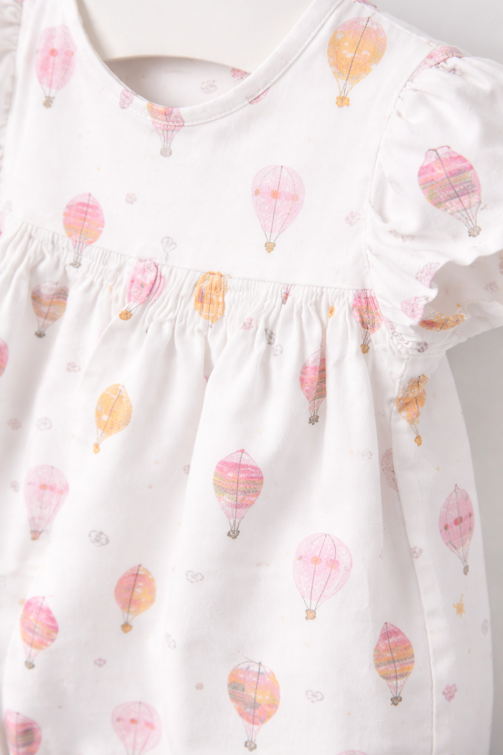 Mayoral Baby Girl Sunny Air Balloon Print Romper | White Hot Air Balloon Print Romper (0M–18M)