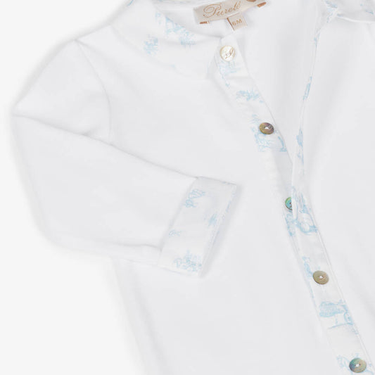 SS25 Pureté du Bébé Blue Toile Du Jouy Cotton Layette Set