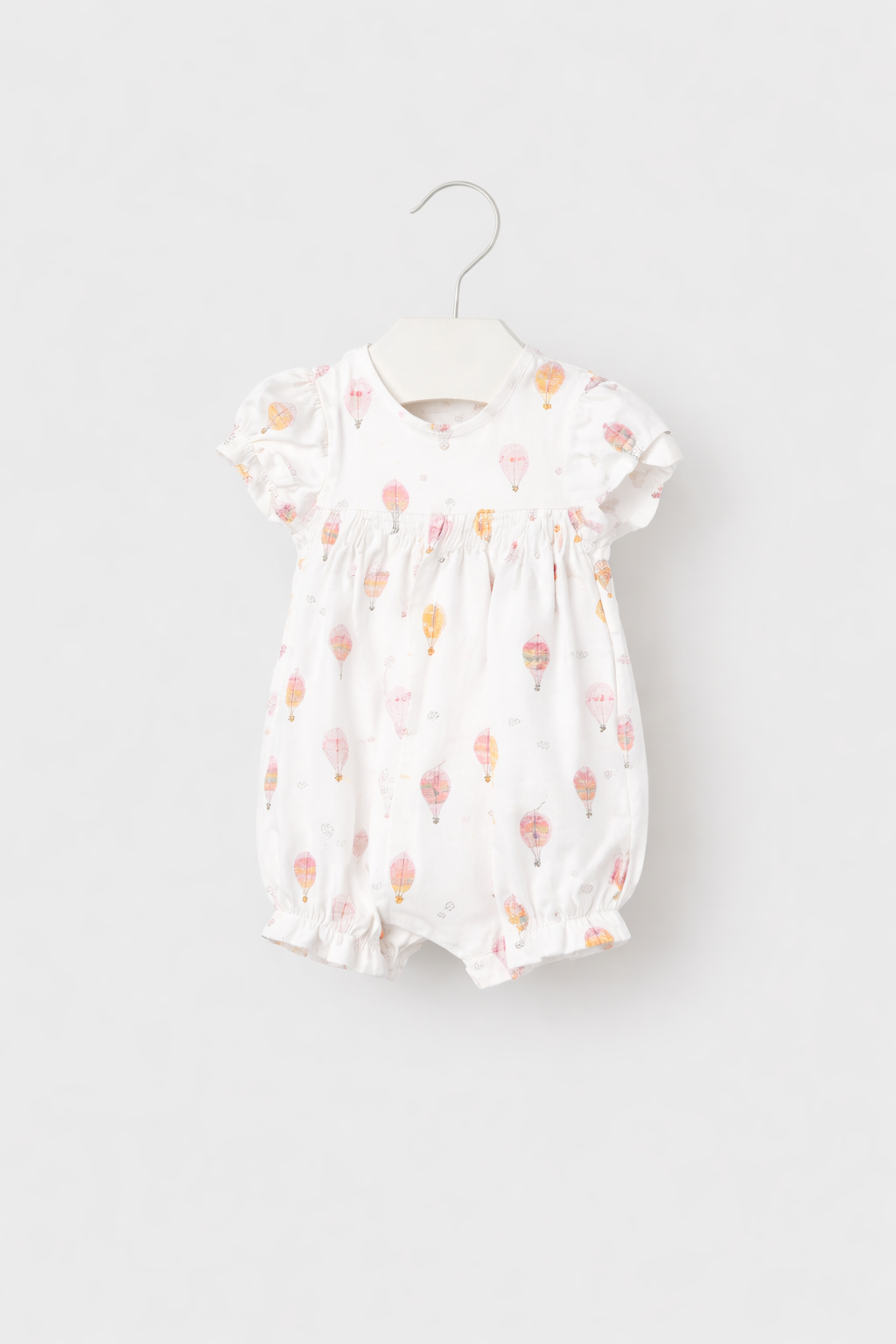 Mayoral Baby Girl Sunny Air Balloon Print Romper | White Hot Air Balloon Print Romper (0M–18M)