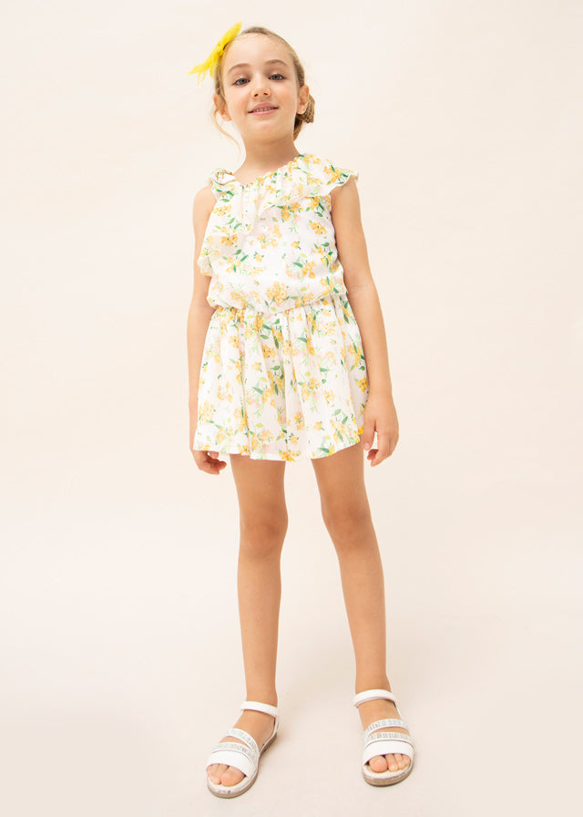 Girls Chiffon Printed Playsuit - littlestarschildrenswear