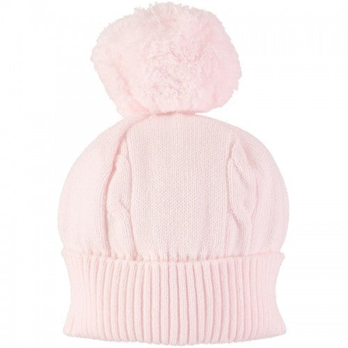 Girls Pink Bobble Hat - littlestarschildrenswear