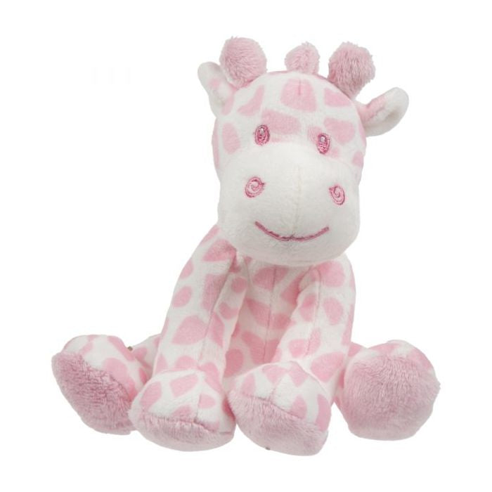 Girls Pink giraffe Teddy With Rattle - littlestarschildrenswear