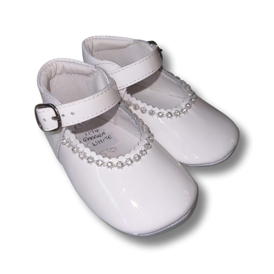 Girls Gabriela Soft Sole T-Bar with Diamonte - littlestarschildrenswear